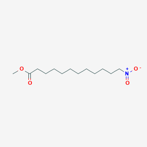 molecular formula C13H25NO4 B3046874 Dodecanoic acid, 12-nitro-, methyl ester CAS No. 13154-47-7