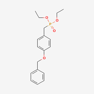 molecular formula C18H23O4P B3046883 Diethyl 4-(benzyloxy)benzylphosphonate CAS No. 131719-55-6