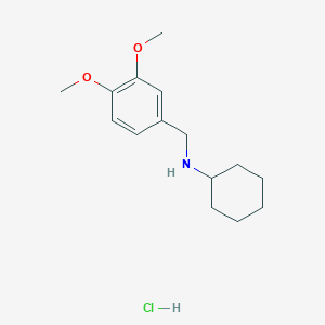 molecular formula C15H23NO2 B3046884 N-[(3,4-dimethoxyphenyl)methyl]cyclohexanamine hydrochloride CAS No. 13174-22-6