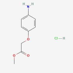 molecular formula C9H12ClNO3 B3046899 盐酸甲基(4-氨基苯氧基)乙酸 CAS No. 132224-95-4