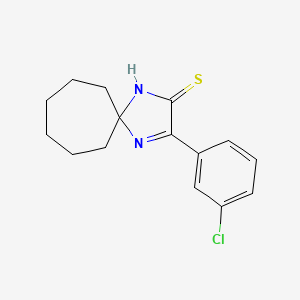 molecular formula C15H17ClN2S B3046914 3-(3-Chlorophenyl)-1,4-diazaspiro[4.6]undec-3-ene-2-thione CAS No. 1325306-12-4