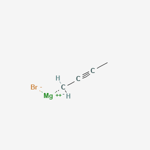 molecular formula C4H5BrMg B3046916 But-2-ynylmagnesium bromide, 0.50 M in THF CAS No. 13254-28-9