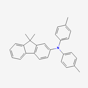 molecular formula C29H27N B3046917 9H-Fluoren-2-amine, 9,9-dimethyl-N,N-bis(4-methylphenyl)- CAS No. 132571-92-7