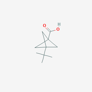 molecular formula C10H16O2 B3046920 Bicyclo[1.1.1]pentane-1-carboxylic acid, 3-(1,1-dimethylethyl)- CAS No. 132663-73-1