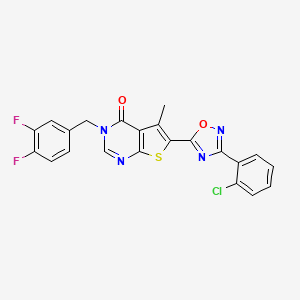 6-(3-(2-chlorophenyl)-1,2,4-oxadiazol-5-yl)-3-(3,4-difluorobenzyl)-5-methylthieno[2,3-d]pyrimidin-4(3H)-one