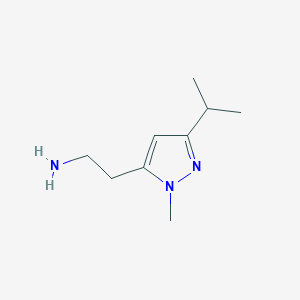 molecular formula C9H17N3 B3046930 2-[1-Methyl-3-(methylethyl)pyrazol-5-yl]ethylamine CAS No. 1328640-34-1