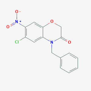 molecular formula C15H11ClN2O4 B304694 4-benzyl-6-chloro-7-nitro-2H-1,4-benzoxazin-3(4H)-one 