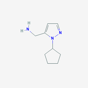molecular formula C9H15N3 B3046946 1-(1-cyclopentyl-1H-pyrazol-5-yl)methanamine CAS No. 1328640-76-1