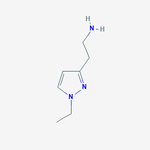 molecular formula C7H13N3 B3046948 2-(1-ethyl-1H-pyrazol-3-yl)ethanamine CAS No. 1328640-81-8