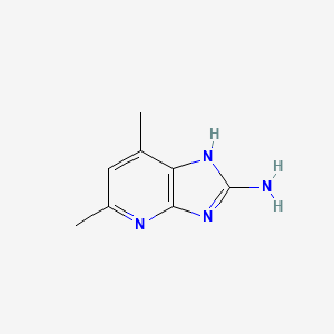 molecular formula C8H10N4 B3046952 5,7-dimethyl-1H-imidazo[4,5-b]pyridin-2-amine CAS No. 132898-05-6