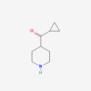 molecular formula C9H15NO B3046979 Cyclopropyl(piperidin-4-yl)methanone CAS No. 1332455-35-2