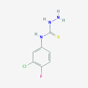 molecular formula C7H7ClFN3S B3046989 Hydrazinecarbothioamide, N-(3-chloro-4-fluorophenyl)- CAS No. 133378-42-4