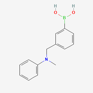 molecular formula C14H16BNO2 B3046992 (3-((Methyl(phenyl)amino)methyl)phenyl)boronic acid CAS No. 1334226-27-5
