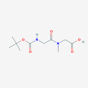 molecular formula C10H18N2O5 B3046995 Glycine, N-[(1,1-dimethylethoxy)carbonyl]glycyl-N-methyl- CAS No. 133498-97-2