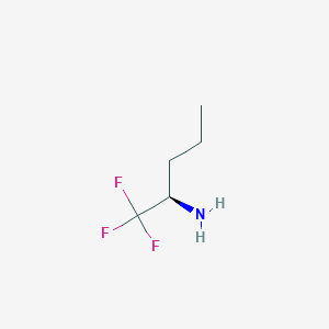 molecular formula C5H10F3N B3047008 (2R)-1,1,1-Trifluoropentan-2-amine CAS No. 1336529-39-5