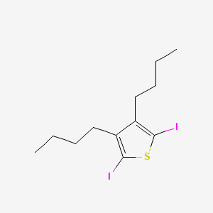 molecular formula C12H18I2S B3047015 3,4-Dibutyl-2,5-diiodothiophene CAS No. 133750-15-9