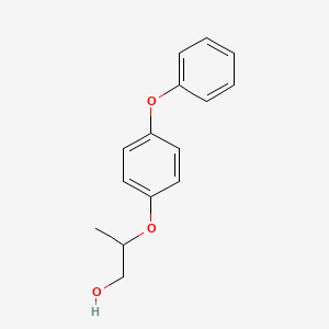 molecular formula C15H16O3 B3047038 2-(4-Phenoxyphenoxy)propan-1-ol CAS No. 134227-44-4
