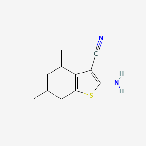 molecular formula C11H14N2S B3047040 2-Amino-4,6-dimethyl-4,5,6,7-tetrahydro-1-benzothiophene-3-carbonitrile CAS No. 1342512-74-6