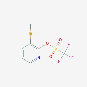 molecular formula C9H12F3NO3SSi B3047046 3-(三甲基甲硅烷基)吡啶-2-基三氟甲磺酸盐 CAS No. 134391-76-7