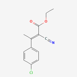 molecular formula C13H12ClNO2 B3047052 Ethyl (2E)-3-(4-chlorophenyl)-2-cyano-2-butenoate CAS No. 13455-81-7