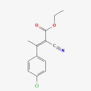 molecular formula C13H12ClNO2 B3047052 （2E）-3-(4-氯苯基)-2-氰基-2-丁烯酸乙酯 CAS No. 13455-81-7