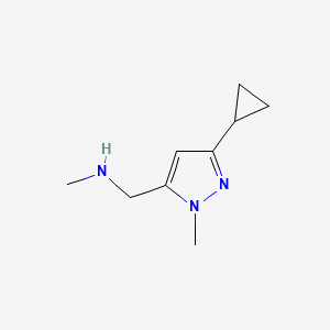 [(3-Cyclopropyl-1-methylpyrazol-5-yl)methyl]methylamine