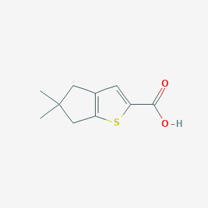 molecular formula C10H12O2S B3047059 5,5-Dimethyl-5,6-dihydro-4H-cyclopenta[b]thiophene-2-carboxylic Acid CAS No. 1346672-64-7