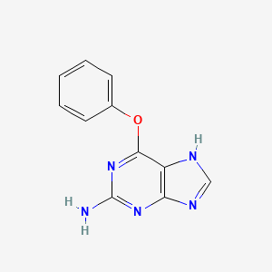 molecular formula C11H9N5O B3047069 6-phenoxy-7H-purin-2-amine CAS No. 134760-65-9