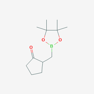 molecular formula C12H21BO3 B3047071 2-[(4,4,5,5-Tetramethyl-1,3,2-dioxaborolan-2-yl)methyl]cyclopentan-1-one CAS No. 134892-21-0