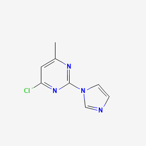 molecular formula C8H7ClN4 B3047077 4-氯-2-(1H-咪唑-1-基)-6-甲基嘧啶 CAS No. 135052-24-3