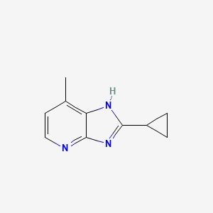 molecular formula C10H11N3 B3047078 2-Cyclopropyl-7-methyl-1H-imidazo[4,5-b]pyridine CAS No. 135070-80-3