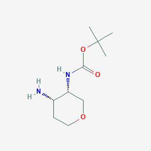 molecular formula C10H20N2O3 B3047080 叔丁基((3S,4S)-4-氨基四氢-2H-吡喃-3-基)氨基甲酸酯 CAS No. 1350734-62-1