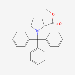 molecular formula C25H25NO2 B3047085 Methyl 1-tritylpyrrolidine-2-carboxylate CAS No. 13515-74-7