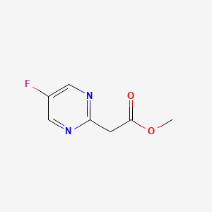 molecular formula C7H7FN2O2 B3047098 Methyl 2-(5-fluoropyrimidin-2-yl)acetate CAS No. 1352925-93-9
