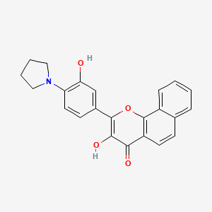 molecular formula C23H19NO4 B3047102 3-羟基-2-[3-羟基-4-(吡咯烷-1-基)苯基]苯并[h]色满-4-酮 CAS No. 1353224-63-1