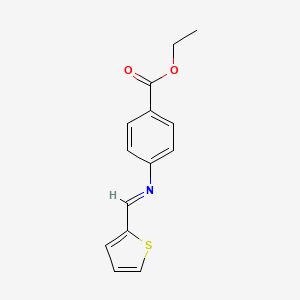 molecular formula C14H13NO2S B3047103 4-(噻吩-2-基亚甲基氨基)苯甲酸乙酯 CAS No. 13533-34-1