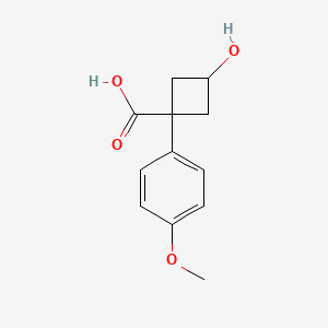 3-Hydroxy-1-(4-methoxyphenyl)cyclobutanecarboxylic Acid