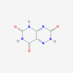 molecular formula C5H3N5O3 B3047109 3-hydroxypyrimido[4,5-e][1,2,4]triazine-6,8(5H,7H)-dione CAS No. 13538-84-6