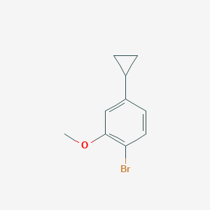 molecular formula C10H11BrO B3047110 Benzene, 1-bromo-4-cyclopropyl-2-methoxy- CAS No. 1353855-71-6