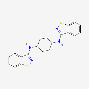 molecular formula C20H20N4S2 B3047112 N1,N4-Bis(benzo[d]isothiazol-3-yl)cyclohexane-1,4-diamine CAS No. 1353951-46-8