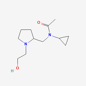molecular formula C12H22N2O2 B3047117 N-Cyclopropyl-N-[1-(2-hydroxy-ethyl)-pyrrolidin-2-ylmethyl]-acetamide CAS No. 1353984-95-8