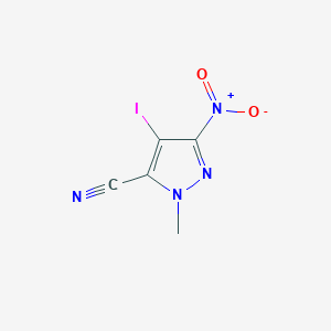 4-Iodo-1-methyl-3-nitro-1H-pyrazole-5-carbonitrile