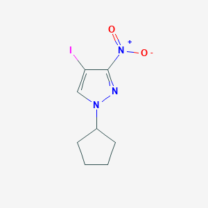 molecular formula C8H10IN3O2 B3047125 1-Cyclopentyl-4-iodo-3-nitropyrazole CAS No. 1354703-68-6