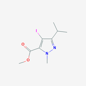 molecular formula C9H13IN2O2 B3047126 Methyl 4-iodo-3-isopropyl-1-methyl-1H-pyrazole-5-carboxylate CAS No. 1354703-82-4