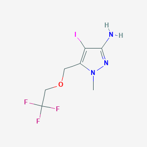 4-Iodo-1-methyl-5-[(2,2,2-trifluoroethoxy)methyl]pyrazole-3-ylamine