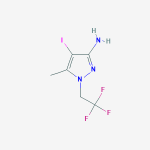 4-Iodo-5-methyl-1-(2,2,2-trifluoroethyl)pyrazole-3-ylamine