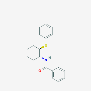 molecular formula C23H29NOS B304714 N-{2-[(4-tert-butylphenyl)sulfanyl]cyclohexyl}benzamide 