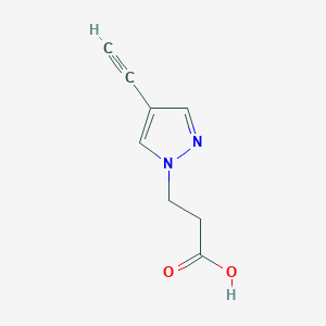 molecular formula C8H8N2O2 B3047147 3-(4-ethynyl-1{H}-pyrazol-1-yl)propanoic acid CAS No. 1354704-79-2