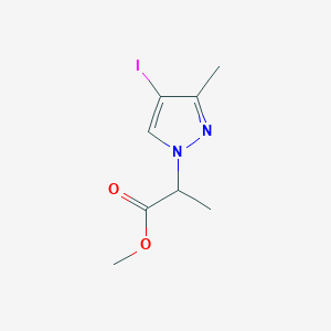 molecular formula C8H11IN2O2 B3047165 Methyl 2-(4-iodo-3-methyl-1H-pyrazol-1-yl)propanoate CAS No. 1354705-30-8