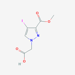molecular formula C7H7IN2O4 B3047173 [4-iodo-3-(methoxycarbonyl)-1H-pyrazol-1-yl]acetic acid CAS No. 1354705-49-9